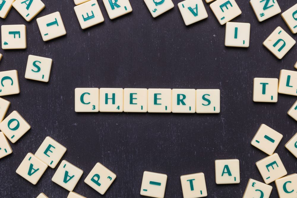 Scrabble pieces