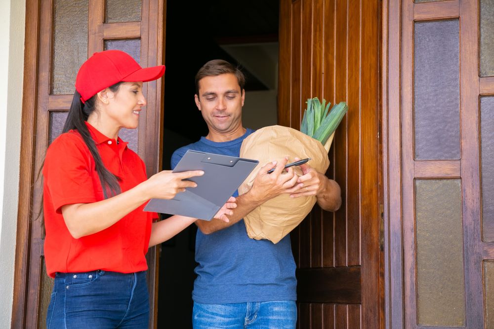 Person Receiving package