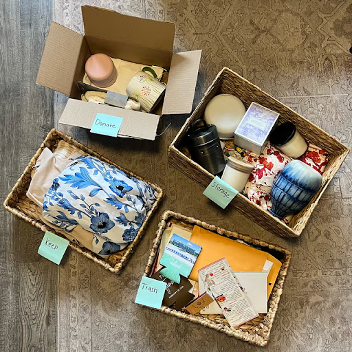 organizing boxes with house essentials 4 box method