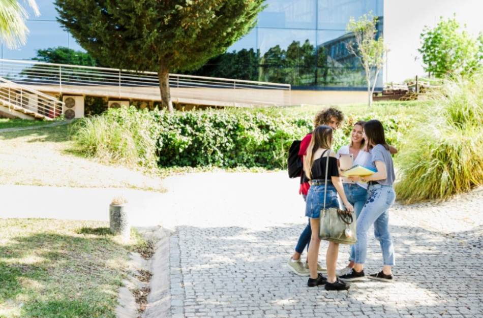 School ground with students