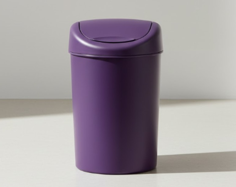 purple bin