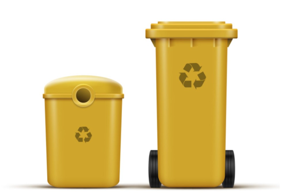 yellow bin